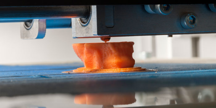 A Typical 3D printer—such as the one shown here—prints at a resolution of 100 micrometres. Photo: Mikal Schlosser