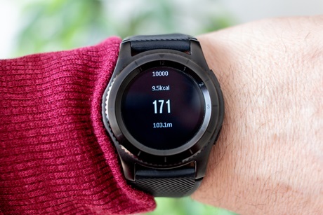 Smartwatch showing activity data