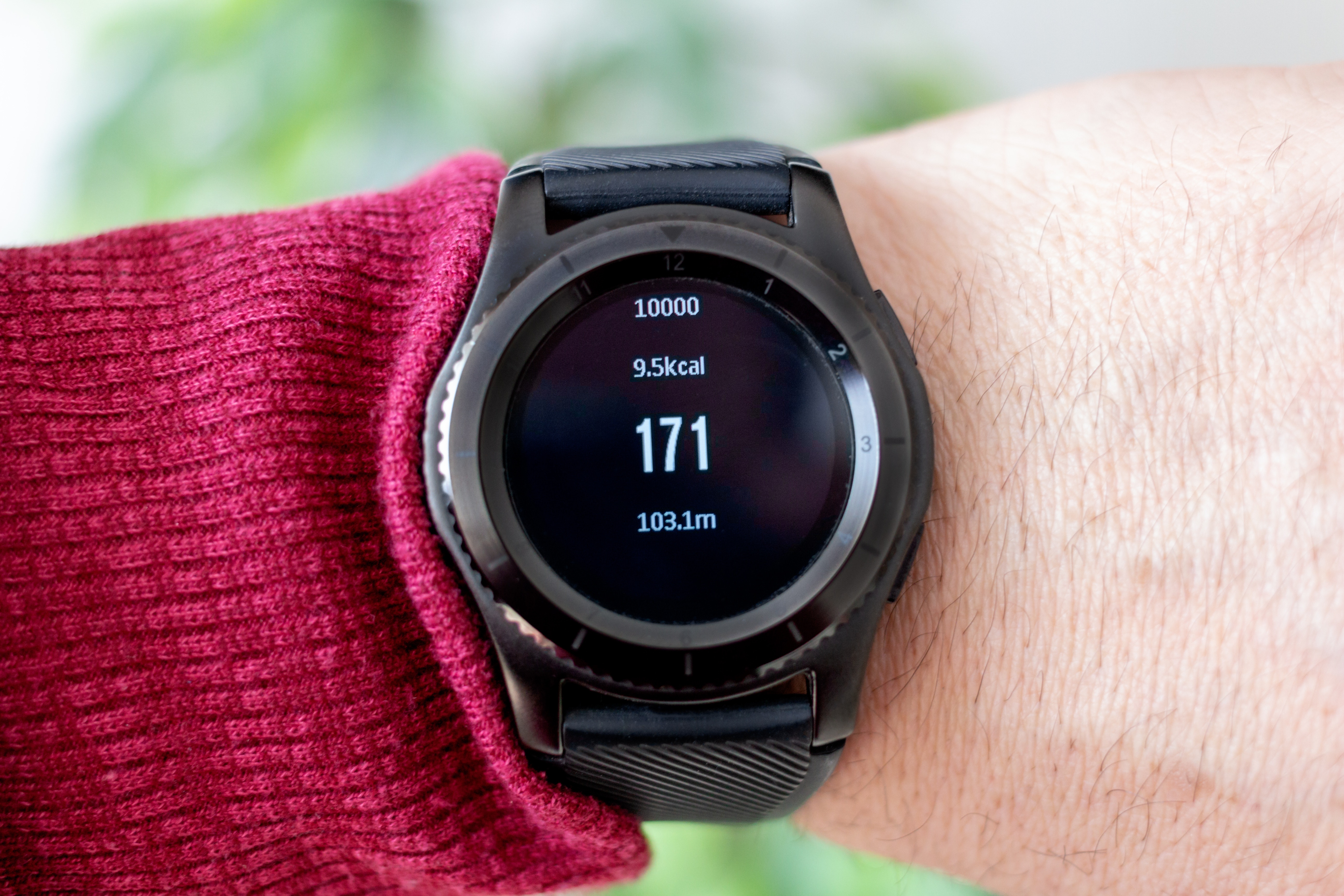 Smartwatch showing activity data