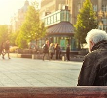 PACE, old man sitting on a bench