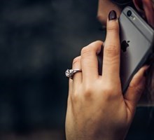 Smartphone-based biomarkers, woman talking on the phone
